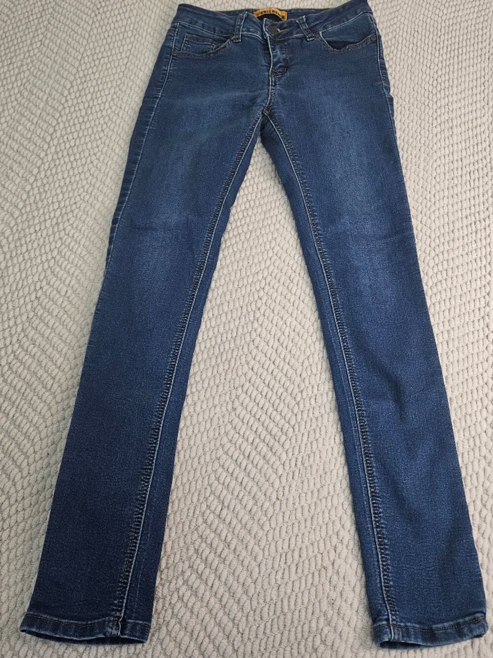 Wax Jean Women's Dark Wash Knit Denim Skinny Jeans Cotton Size 7
